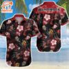 Iron Maiden Tropical Paradise Floral Skull Short Sleeve Aloha Shirt