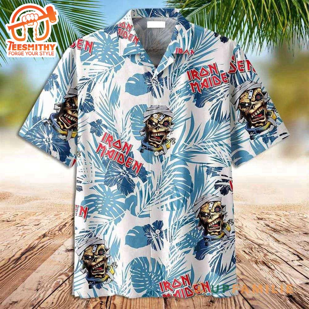 Iron Maiden Tropical Reaper Short Sleeve Aloha Shirt