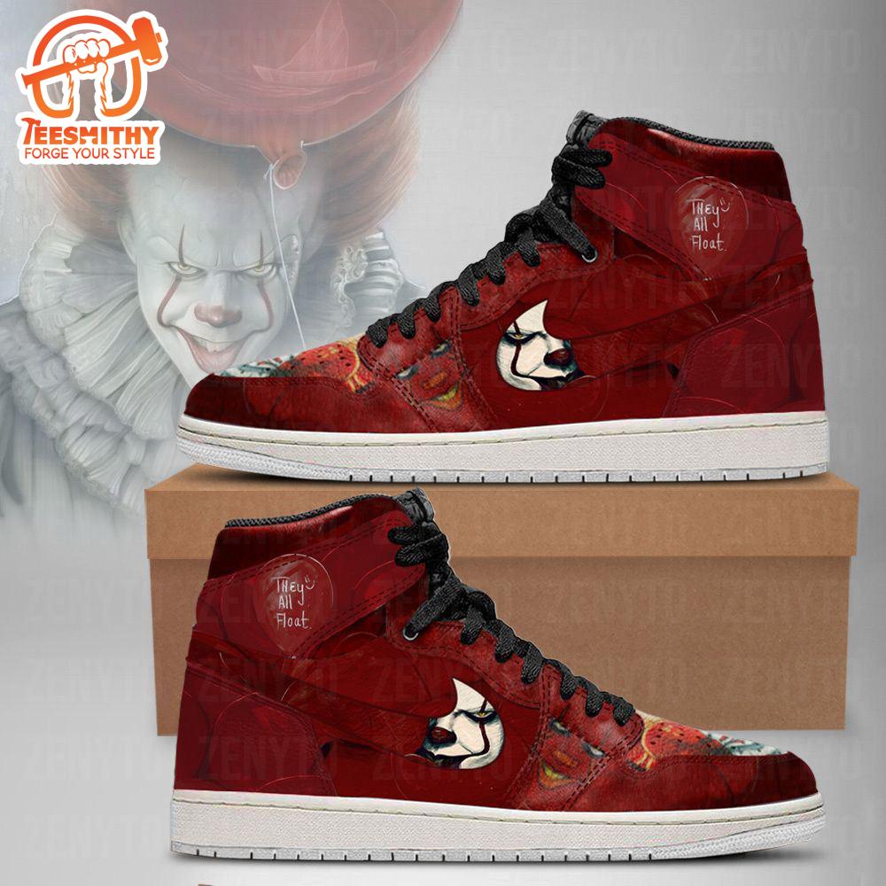 IT Pennywise Face Air Jordan 1 Sneakers