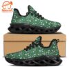 Ivy Leaf Christmas Print Pattern Black Max Soul Shoes   Gift Christmas