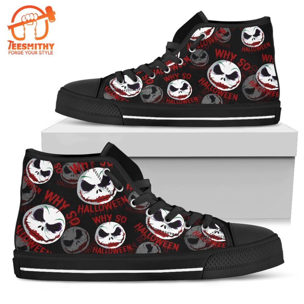 Jack Joker Face High Top Shoes Funny Mixed