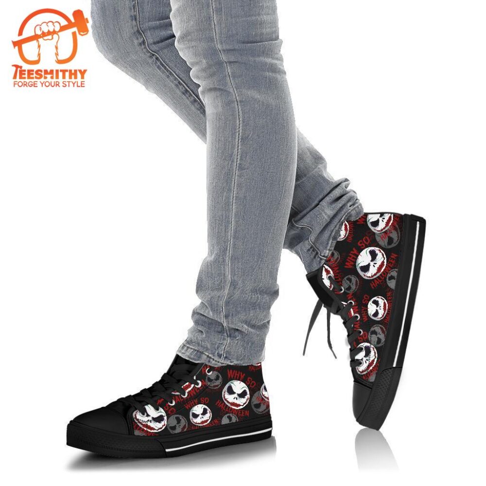 Jack Joker Face High Top Shoes Funny Mixed