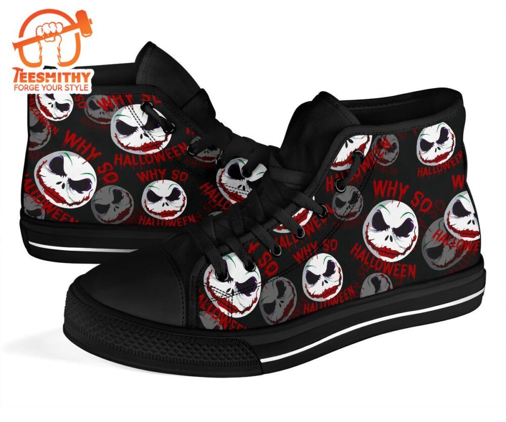 Jack Joker Face High Top Shoes Funny Mixed