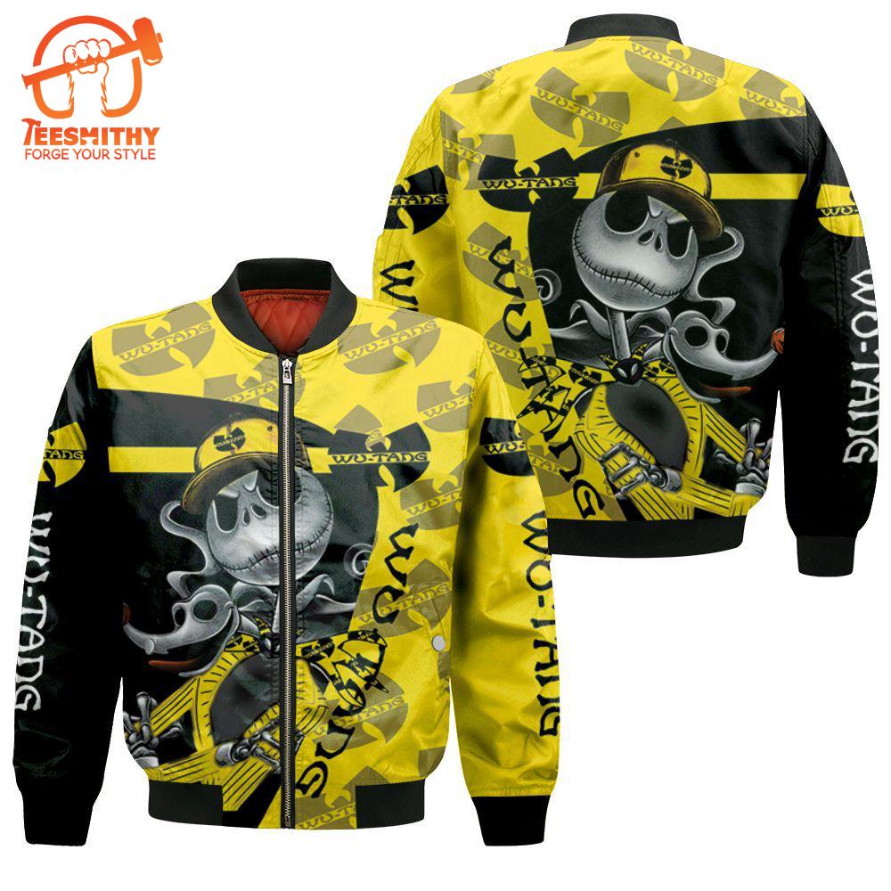 Jack Skellington Wu Tang Clan Halloween Hip Hop 3D Printed 3D Bomber Jacket  Gift Christmas