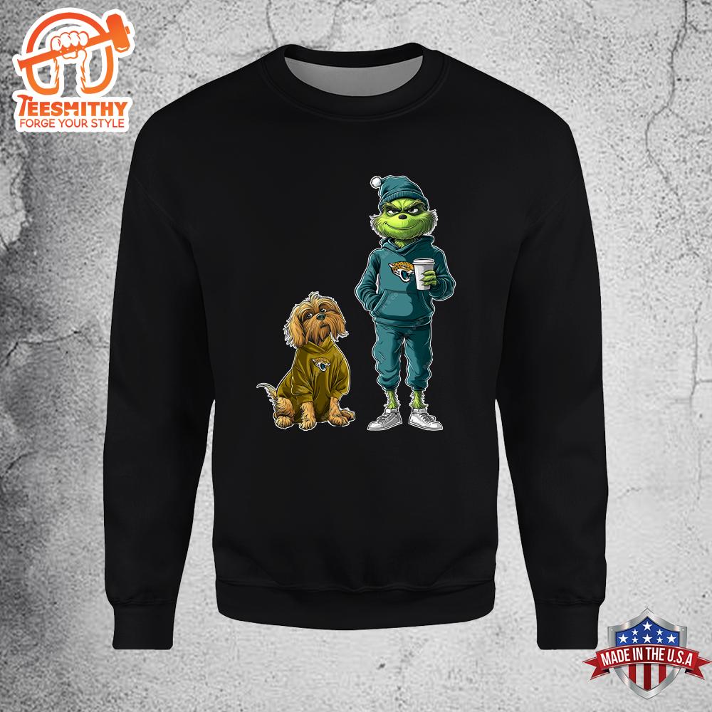 Jacksonville Jaguars Grinch Christmas Football Sweatshirt