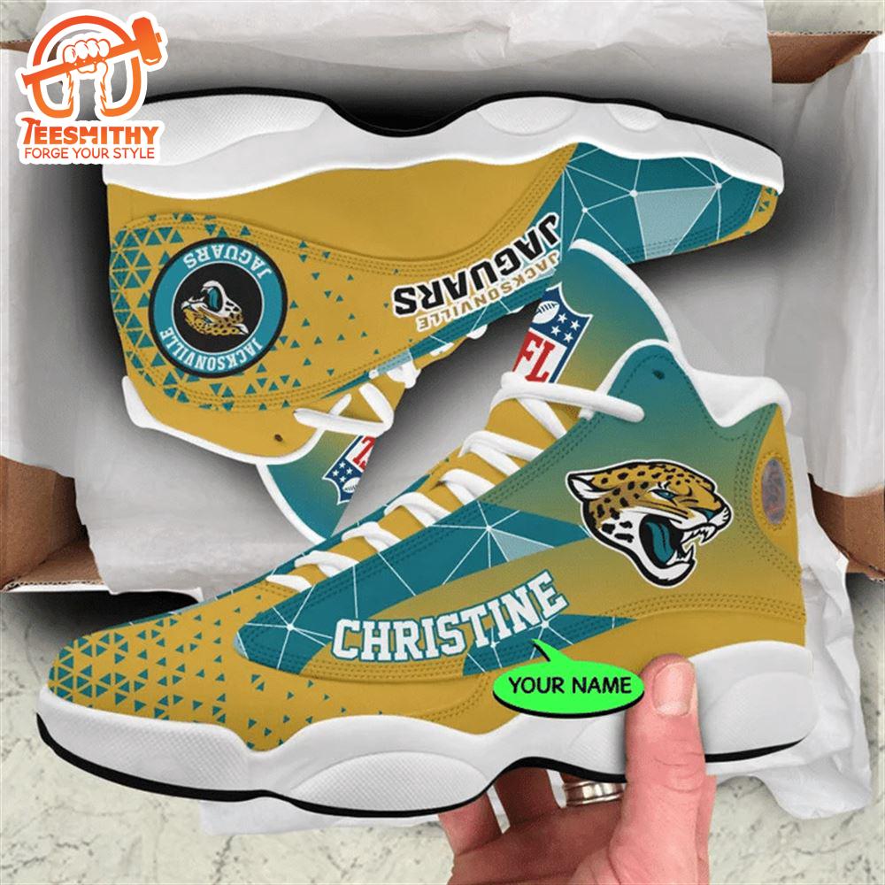 Jacksonville Jaguars NFL Personalized Jordan 13 Shoes  Gift Christmas