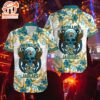 Jacksonville Jaguars Nfl Skull And Flower Pattern Metallica Short Sleeve Aloha Shirt