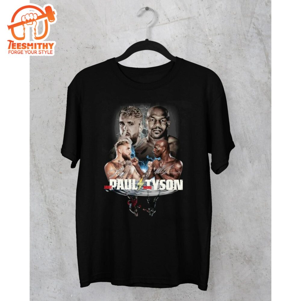 Jake Paul Vs Mike Tyson Boxing Black T-Shirt Unisex