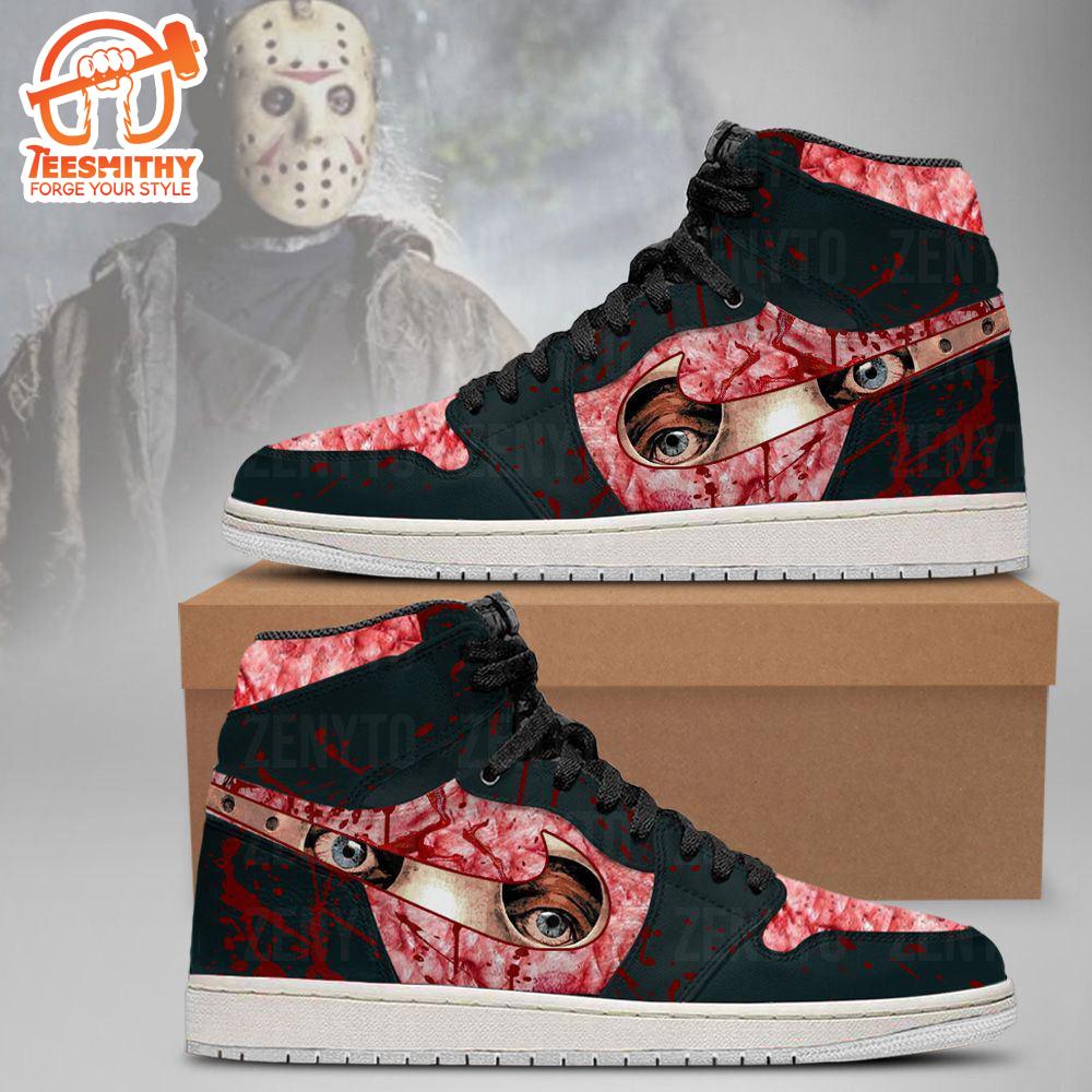 Jason Voorhees Eyes Air Jordan 1 Sneakers