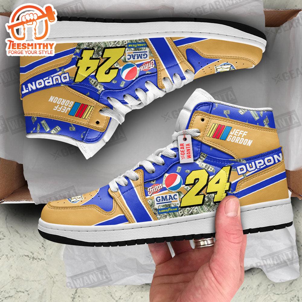 Jeff Gordon Air Jordan 1 Shoes Custom DuPont #24 Sneakers