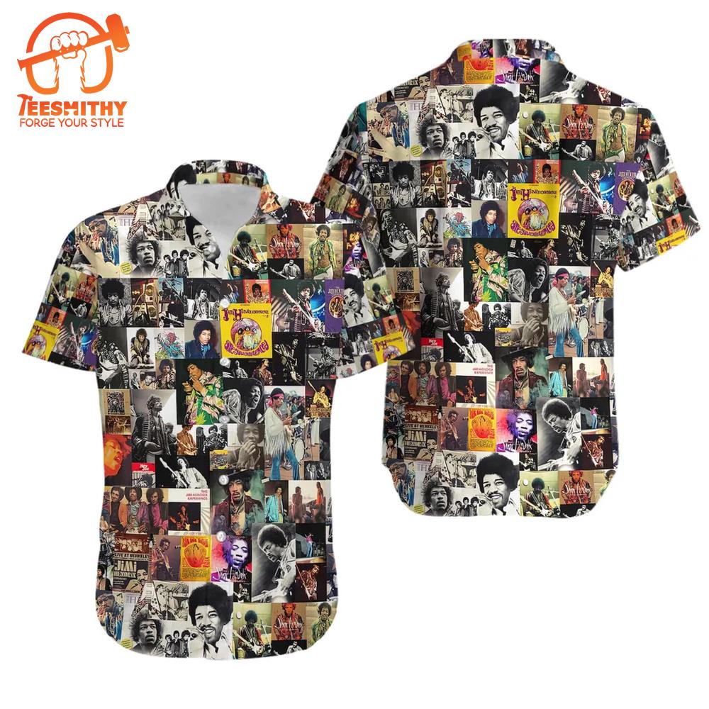 Jimi Hendrix Album Collage Picture Hawaiian Shirt