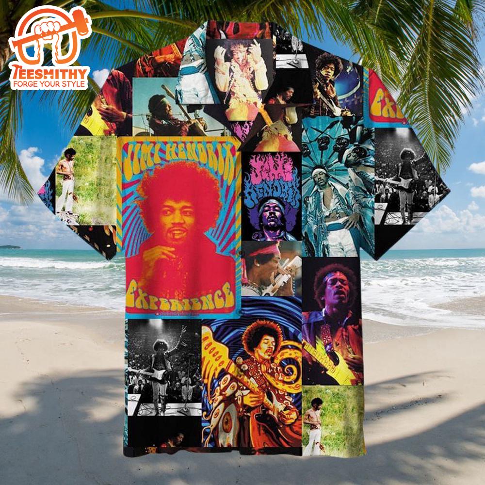 Jimi Hendrix Collage Hawaiian Shirt