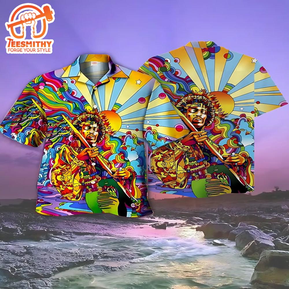 Jimi Hendrix Cosmic Groove Hawaiian Shirt