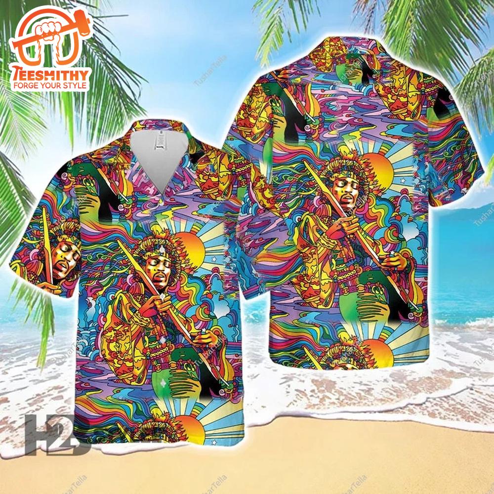 Jimi Hendrix Cosmic Jam Hawaiian Shirt