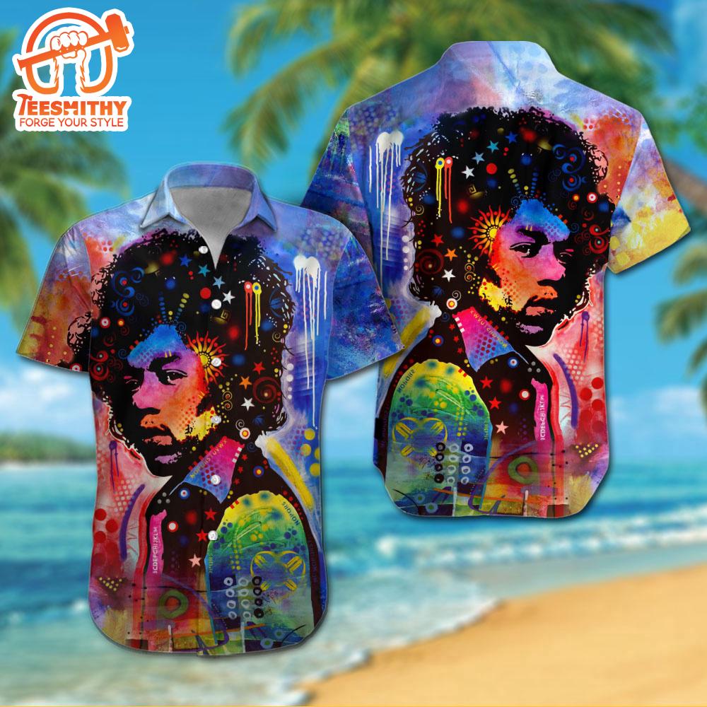 Jimi Hendrix Pop Art Hawaiian Shirt