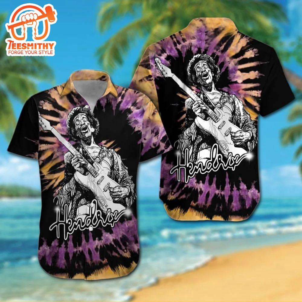 Jimi Hendrix Psychedelic Shred Hawaiian Shirt