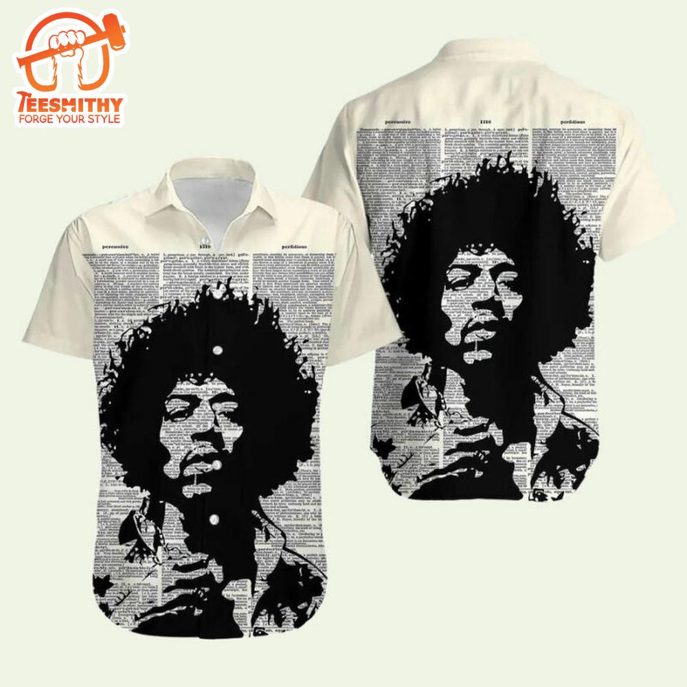 Jimi Hendrix Song Lyrics Hawaiian Shirt