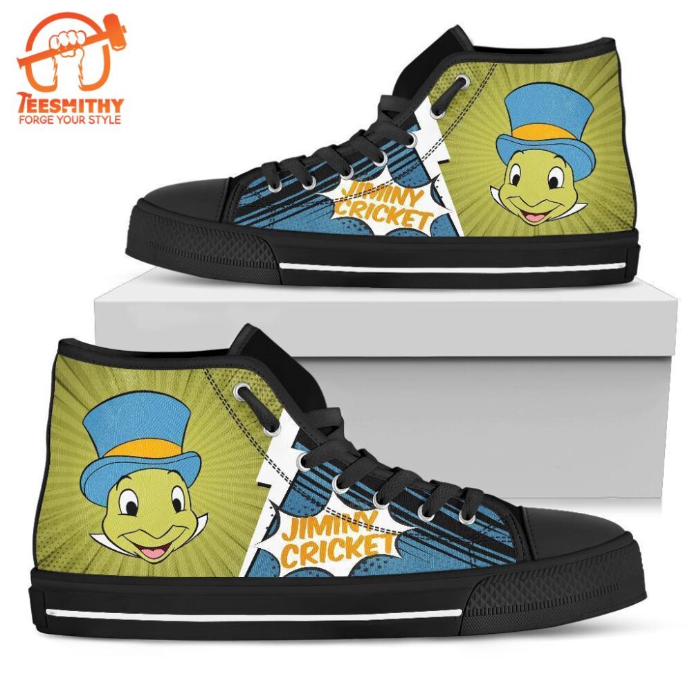 Jiminy Cricket Sneakers Fan High Top Shoes Gift