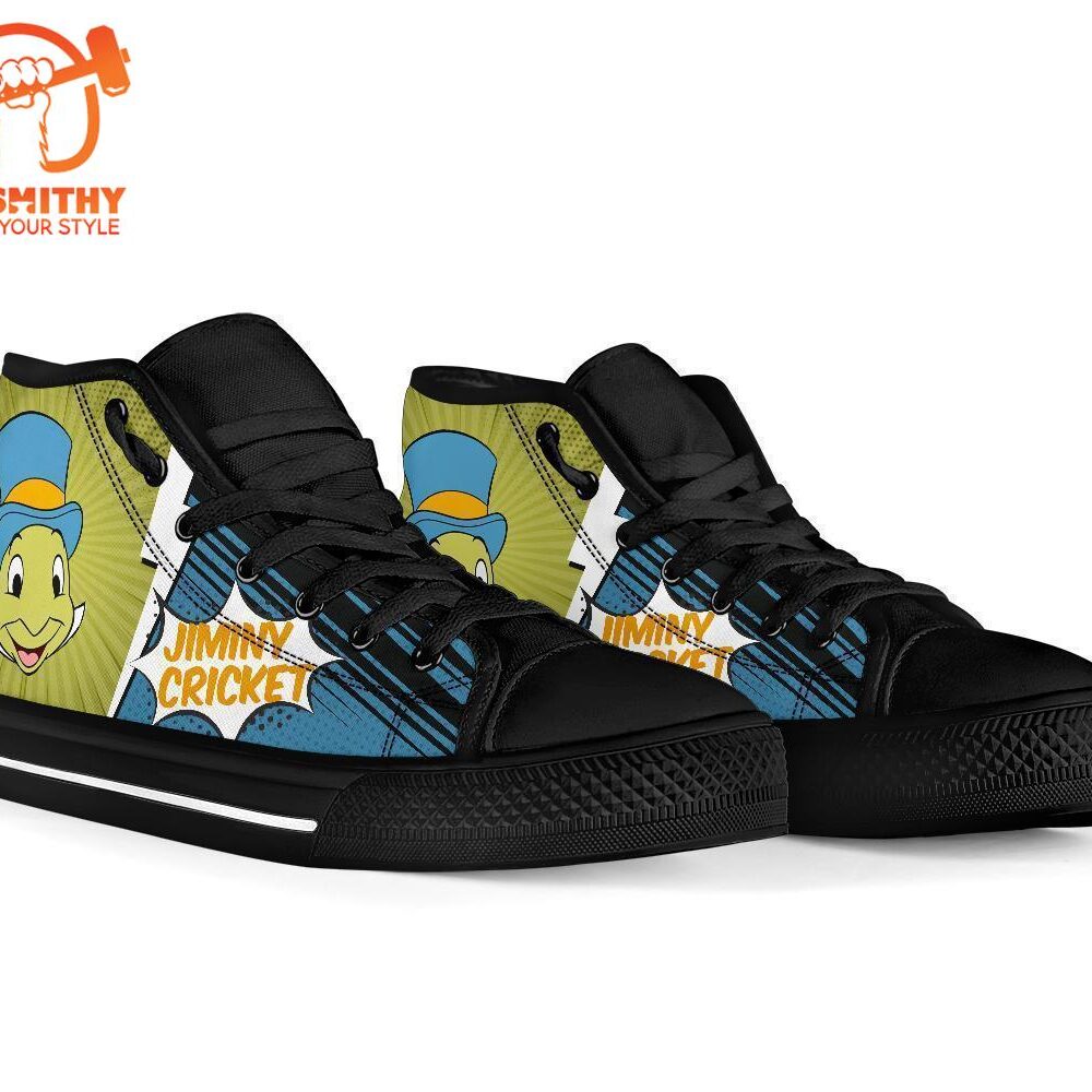 Jiminy Cricket Sneakers Fan High Top Shoes Gift