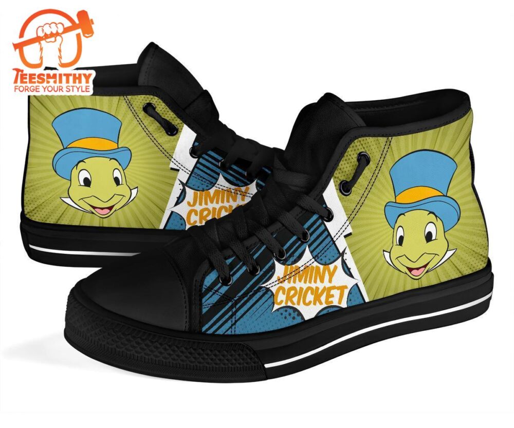 Jiminy Cricket Sneakers Fan High Top Shoes Gift