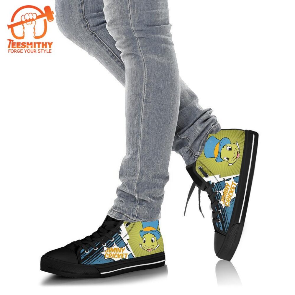 Jiminy Cricket Sneakers Fan High Top Shoes Gift