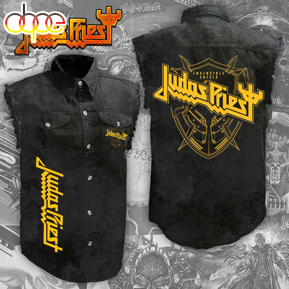 Judas Priest 3D Sleeveless Denim Shirt For Men And Women