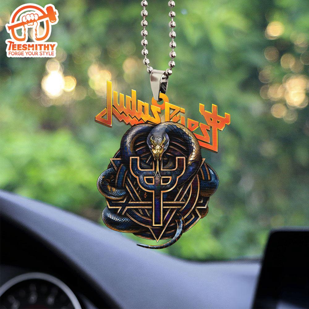 Judas Priest Custom shape 2-sided Acrylic Car Ornament Gift For Xmas