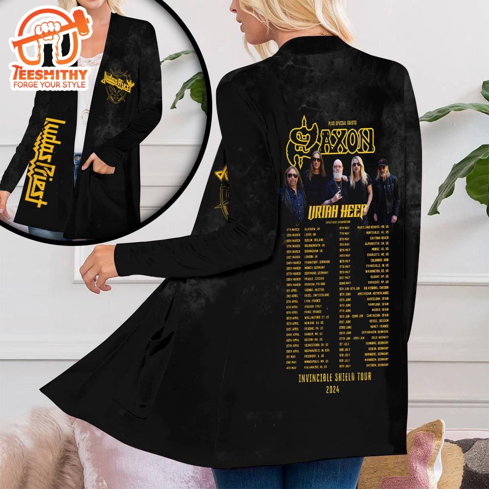 Judas Priest Women’s Patch Pocket Cardigan For Fans