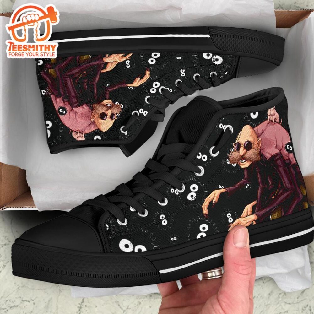 Kamaji Spirited Away Sneakers Ghibli High Top Shoes Custom