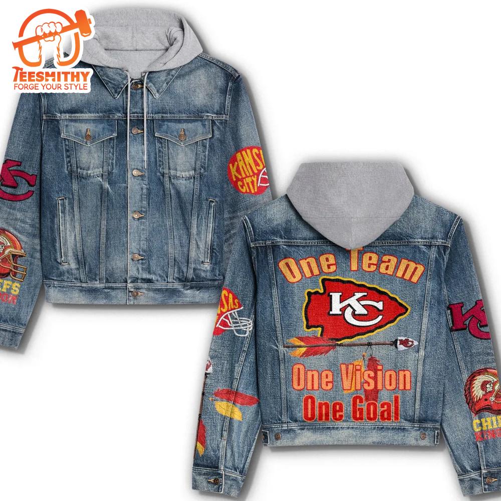 Kansas City Chiefs Men’s Premium Hooded Denim Jacket