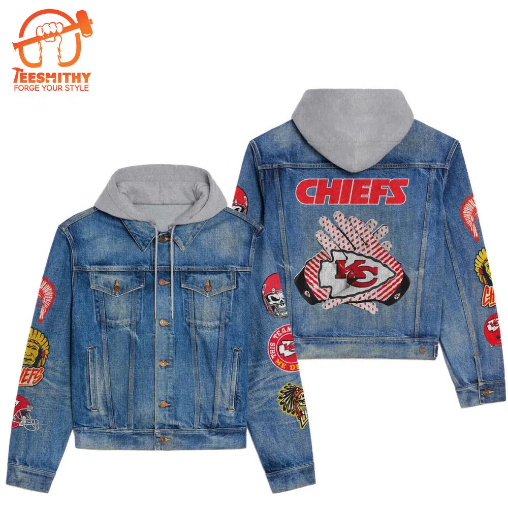 Kansas City Chiefs Premium Hooded Denim Jacket