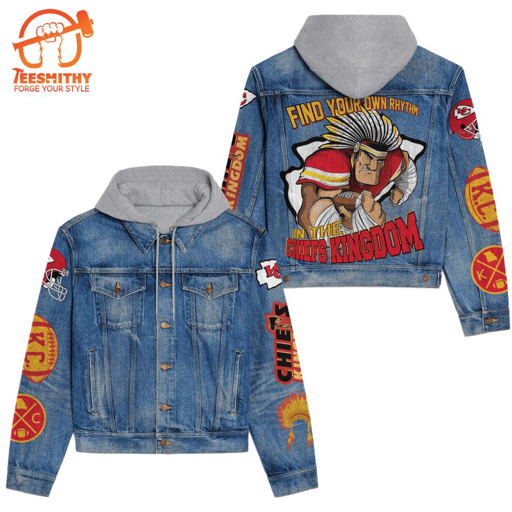 Kansas City Chiefs Premium Hooded Denim Jacket V3