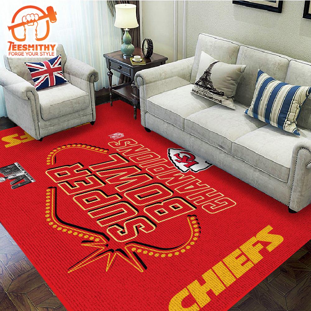 Kansas City Chiefs Rectangular Rug Christmas For Fans