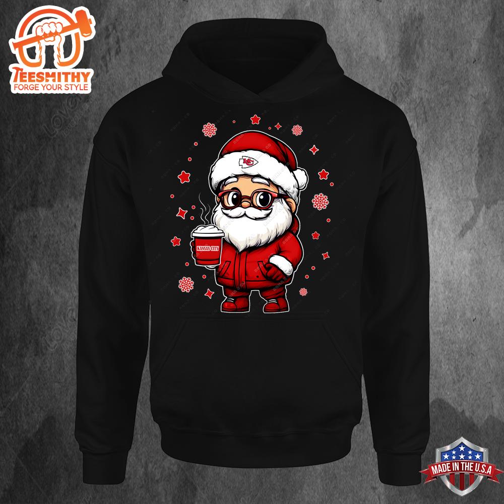 Kansas City Chiefs Santa Christmas Football Hoodie