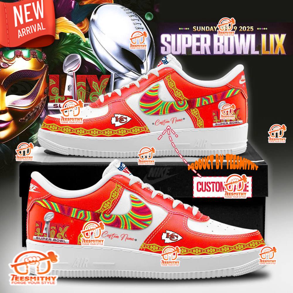 Kansas City Chiefs Super Bowl LIX Special Edition Nike Air Force 1 Shoes