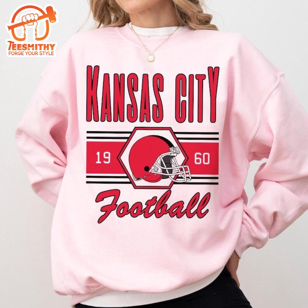 Kansas City Football 90s Style Shirt, Kansas City Football Crewneck Sweatshirt