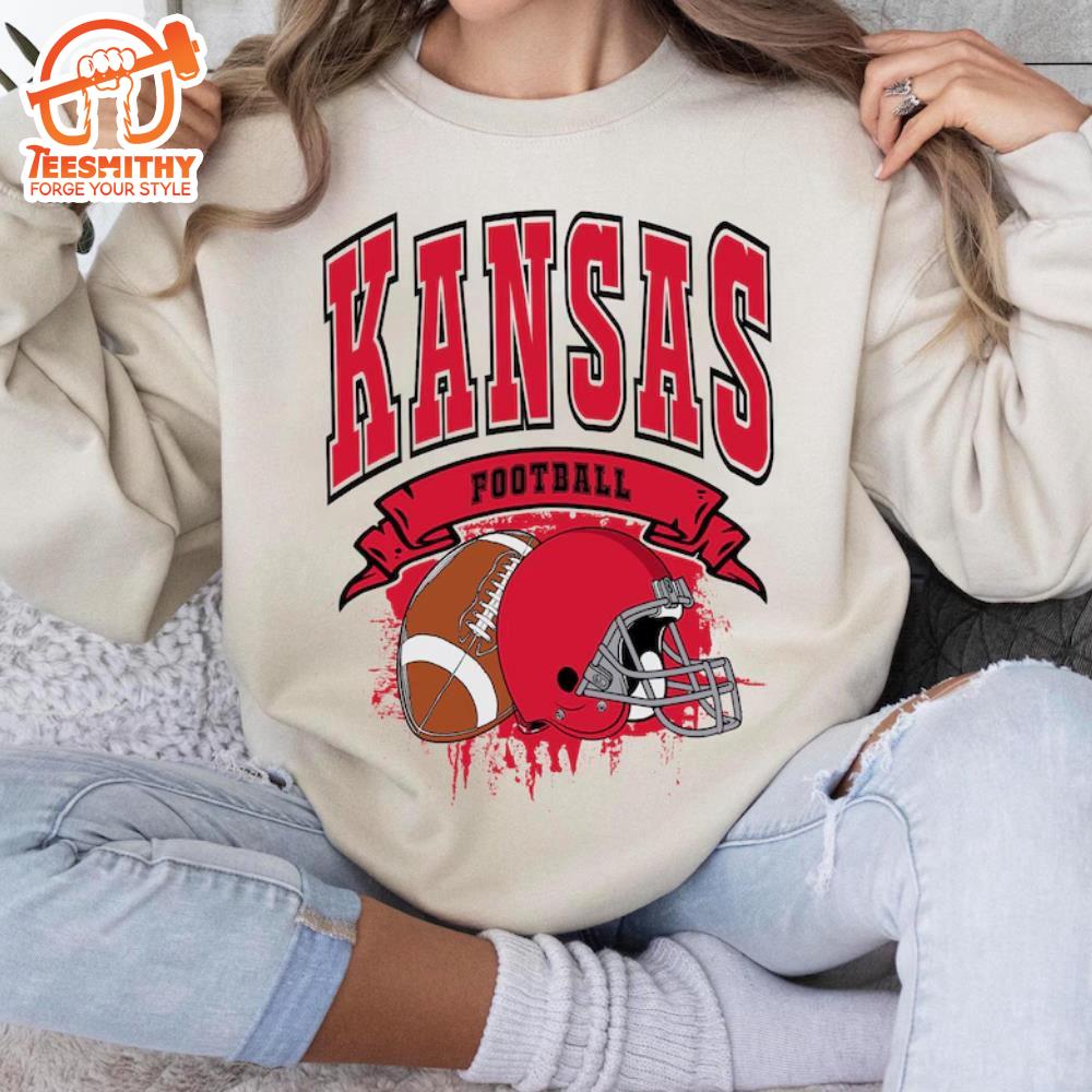 Kansas City Football Retro Style Shirt, Kansas City Football Crewneck Sweatshirt