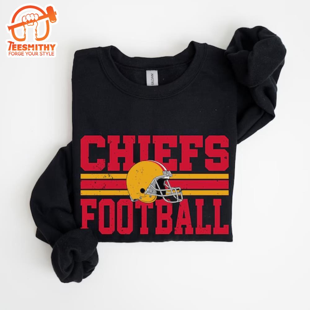 Kansas City Football, Vintage Chiefs Football Sweatshirt