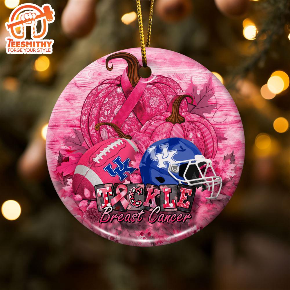 Kentucky Wildcats  Breast Cancer And Sport Team Ceramic Ornament – Breast Cancer Ornament