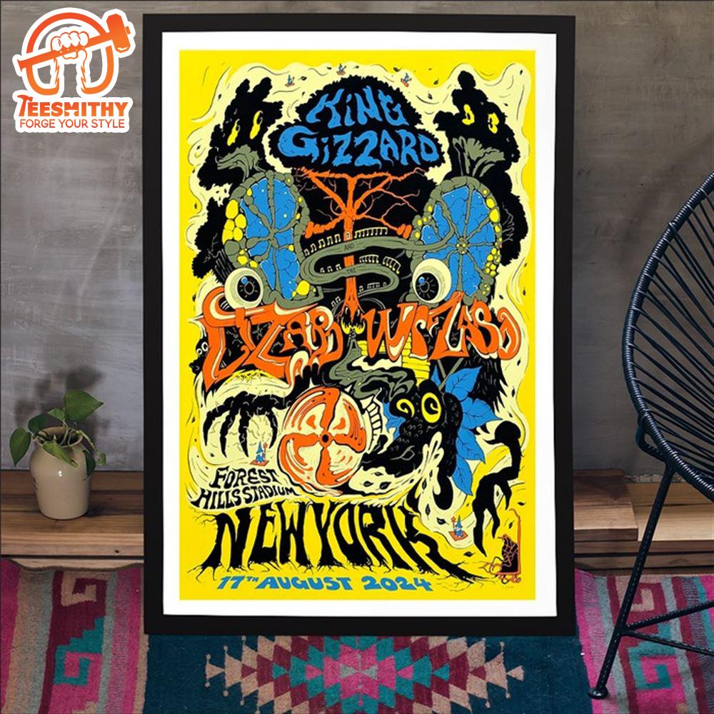 King Gizzard And The Lizard Wizard Tour In Forest Hills NY On Aug 17 2024 Poster Canvas