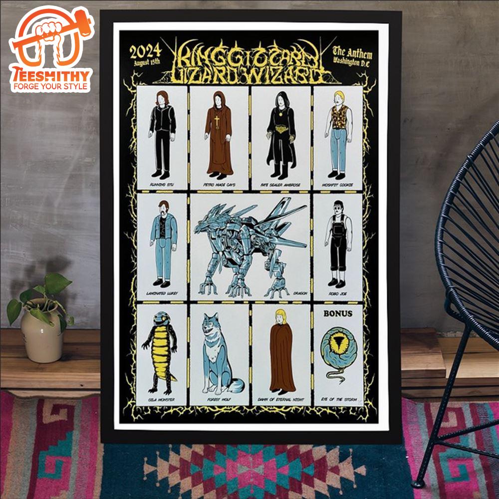 King Gizzard & The Lizard Wizard August 15 2024 The Anthem Washington DC Poster Canvas