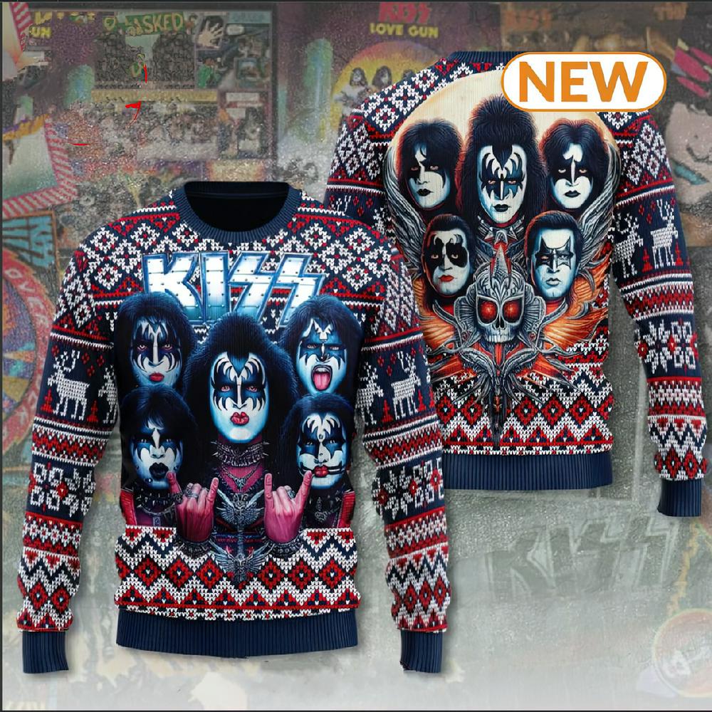 Kiss Band 3D , Christmas GiftsUgly Christmas Sweater Shirt, Sweatshirt