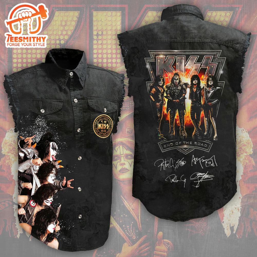 Kiss Band 50th Anniversary Sleeveless Denim Shirt