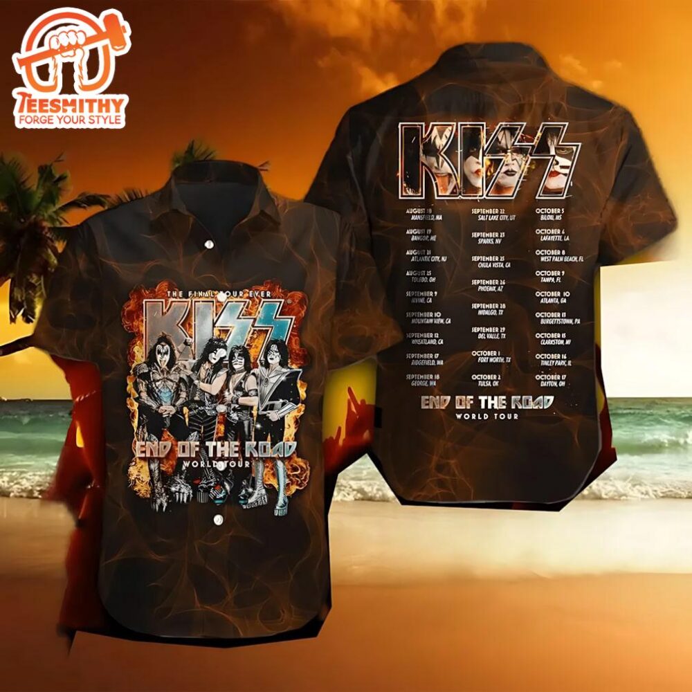 Kiss Band Albums Men’s Short Sleeve Aloha Shirts