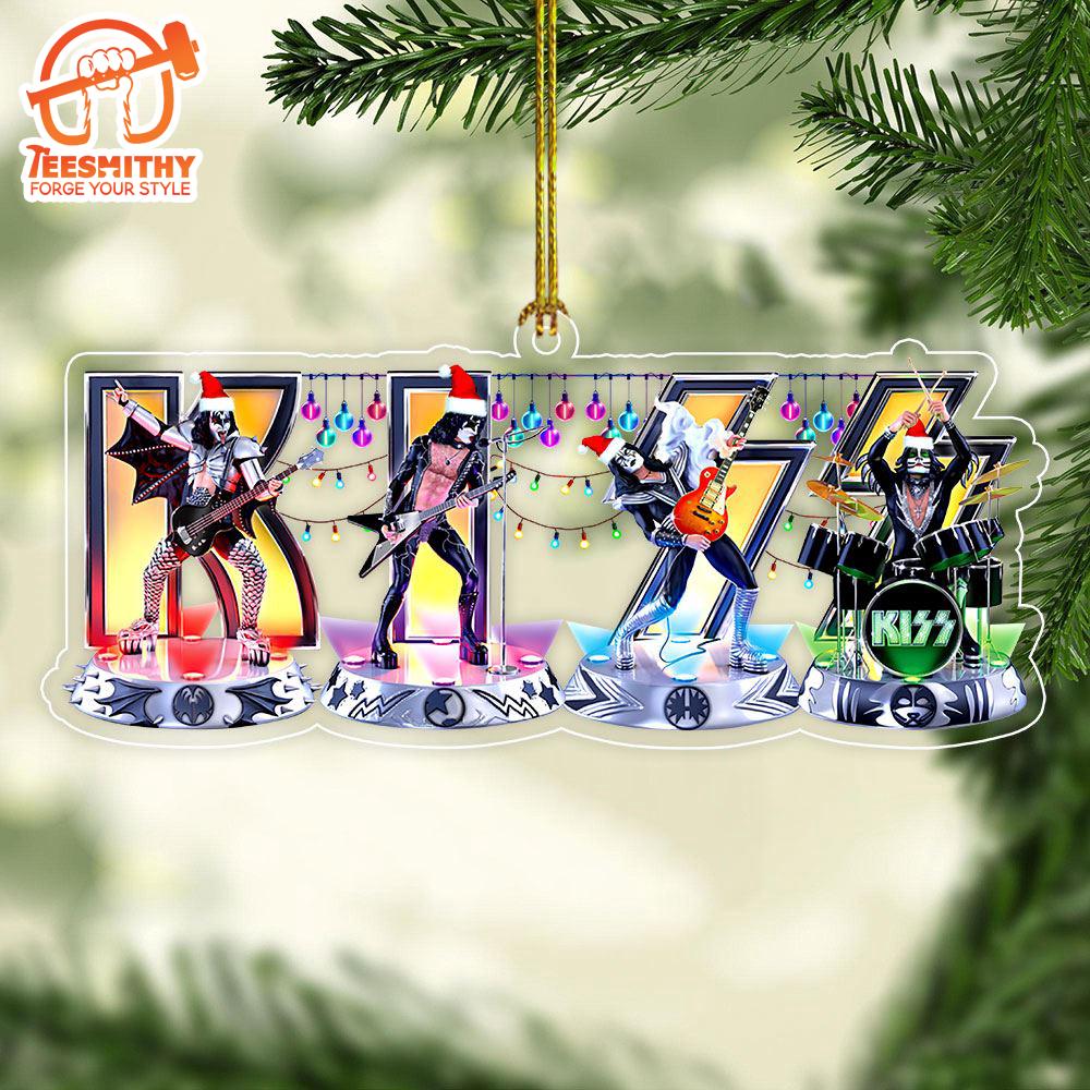 Kiss Band Custom Shape Clear 1-sided Acrylic Ornament