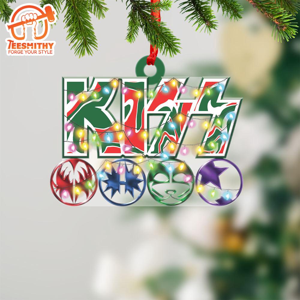 Kiss Band Custom Shape Clear 1-sided Acrylic Ornament Gift For Xmas