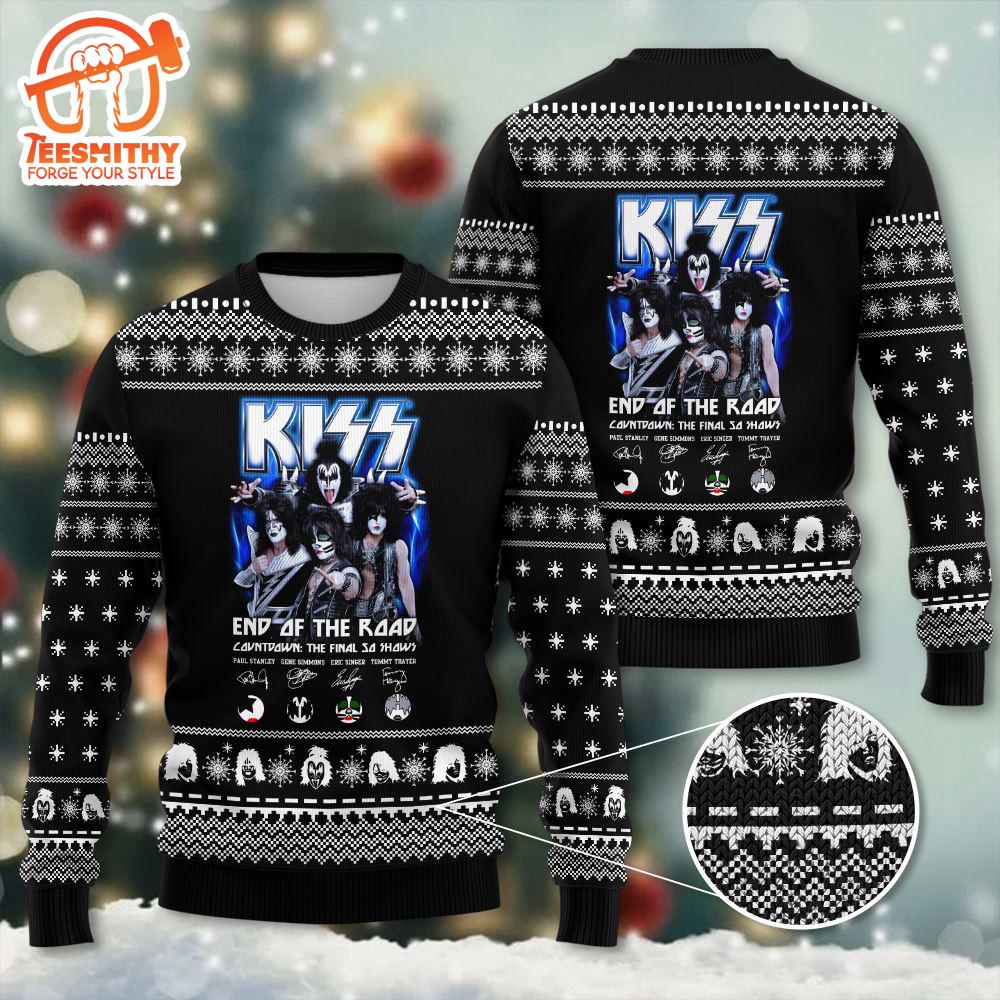 Kiss Band End Of The Road 3D Ugly Sweater