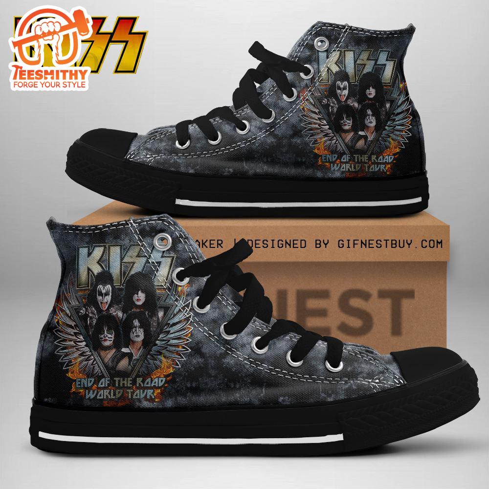 Kiss Band End Of The Road Grey Shoes, Kiss Band High Top Shoes