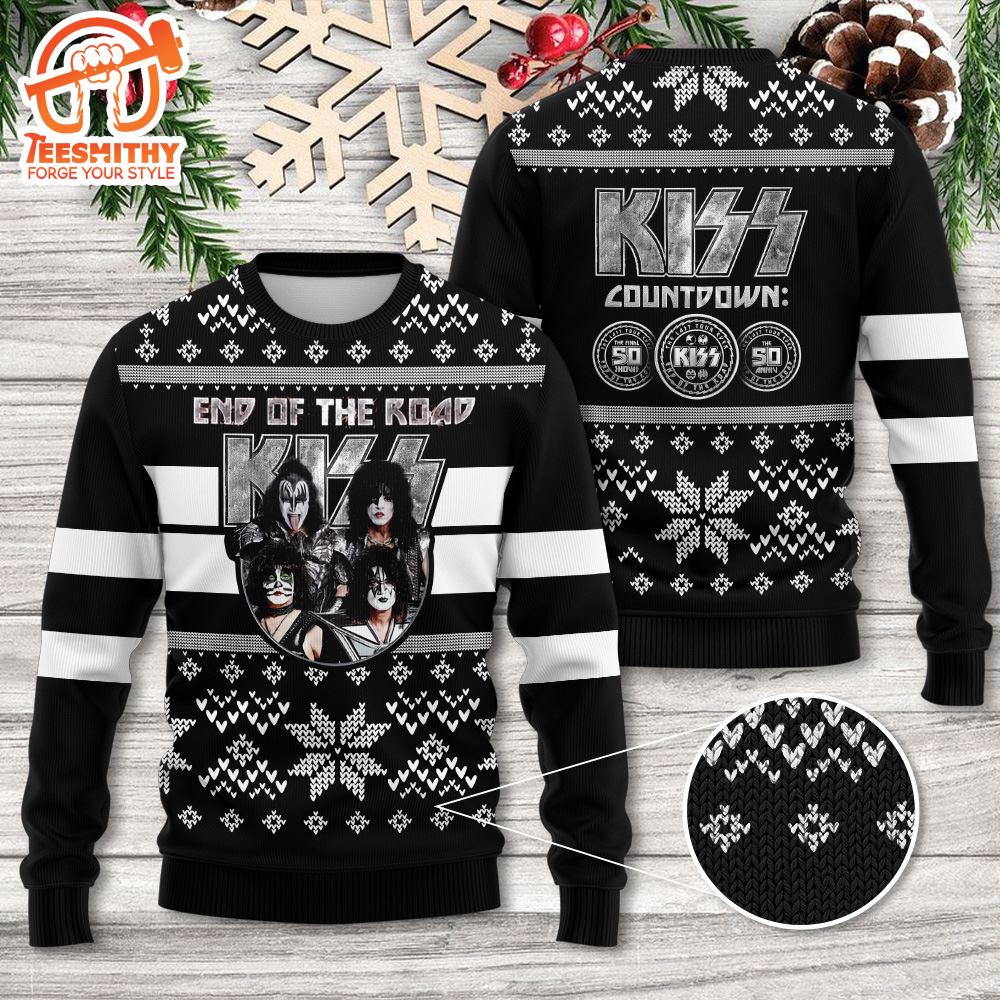 Kiss Band Faux Ugly Christmas Sweater