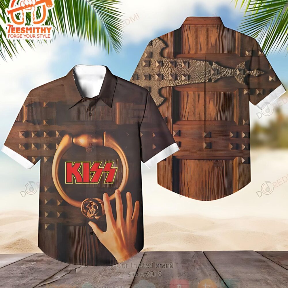 Kiss Band Music From The Elder Short Sleeve Men’s Short Sleeve Aloha Shirts